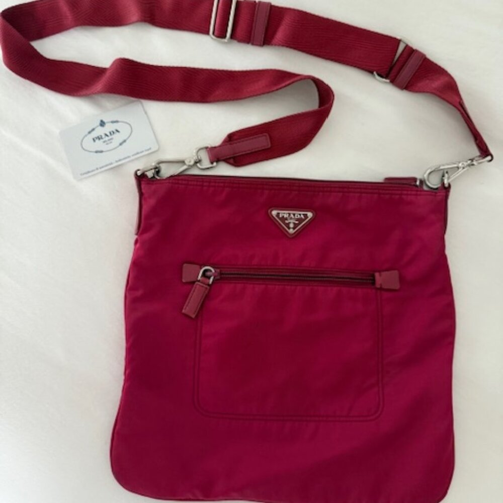 Prada Nylon Pink Crossbody Bag
